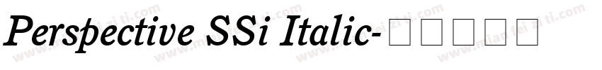 Perspective SSi Italic字体转换